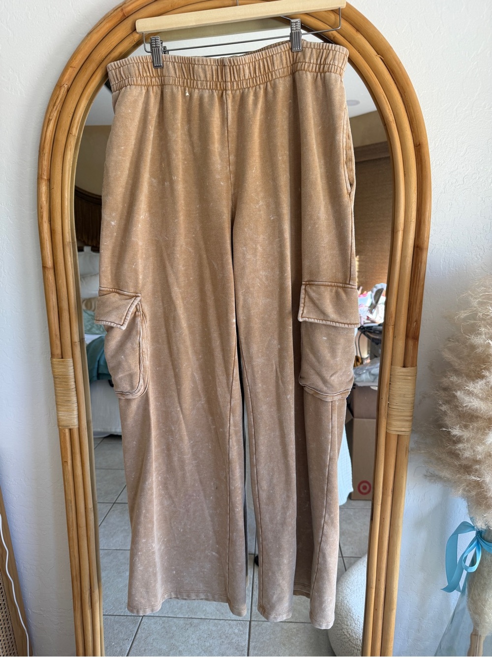 wild fable Wide-Leg Cargo Pants in Tan
